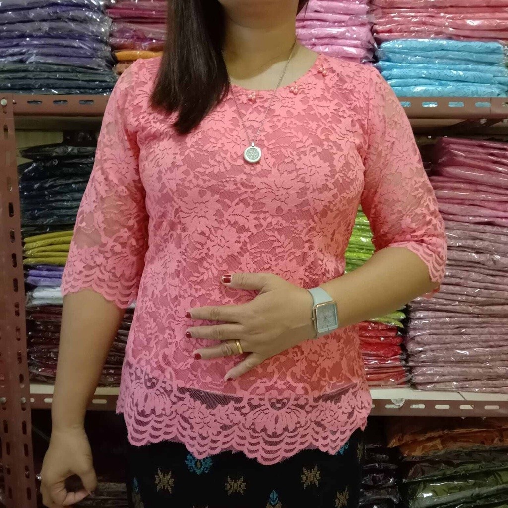 KONVEKSI ATASAN BLUS WANITA RENDA MOTIF BARU 2022 BANGKOK DEWASA IMPORT PREMIUM SUPER MEWAH TANGAN L