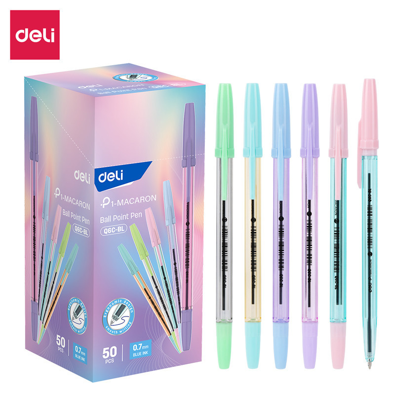 

Deli | Ball Point Pen 0.7 mm | Q6C-BL | Biru