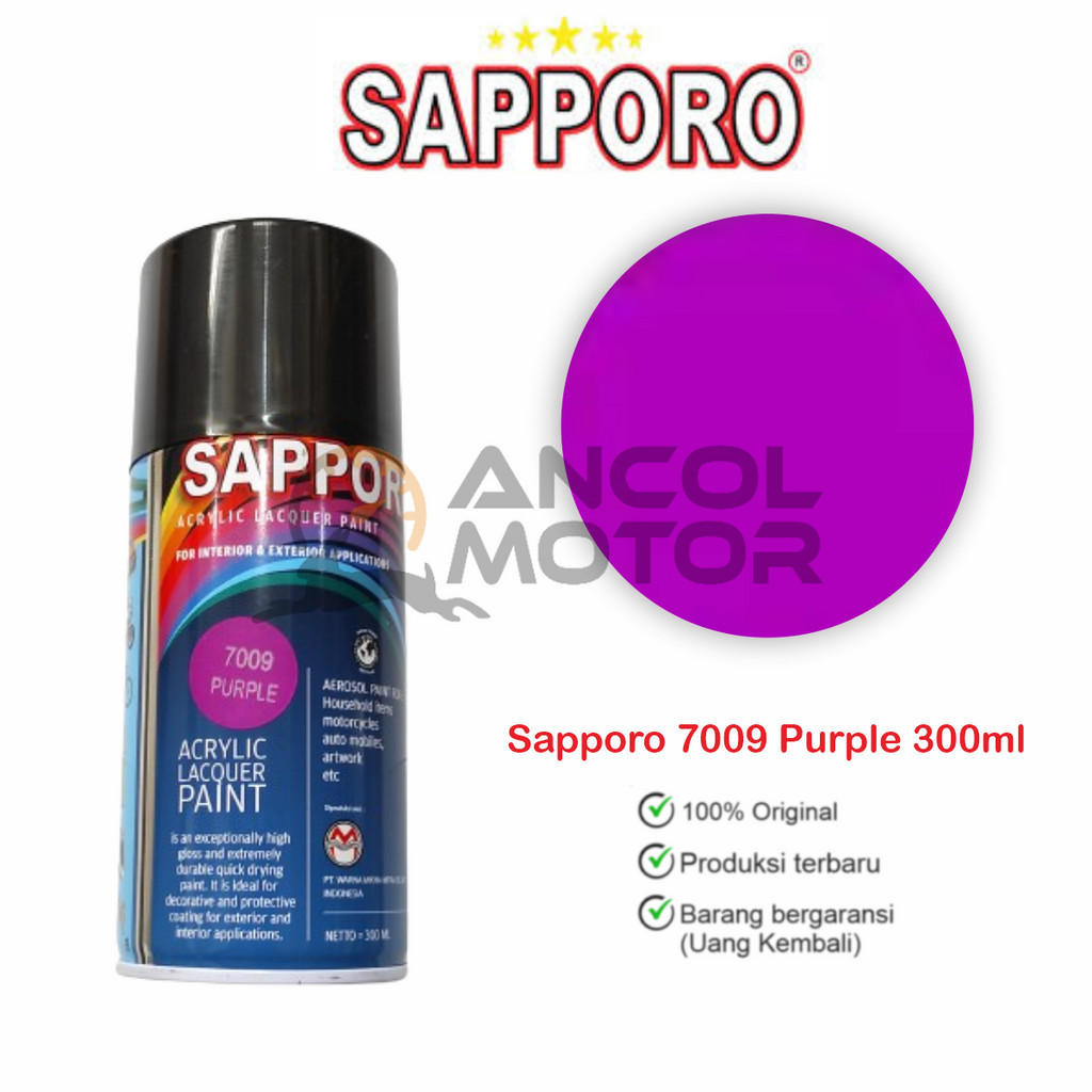 

Sapporo Purple Fluorescent 7009 Cat Semprot Aerosol Ungu Stabilo