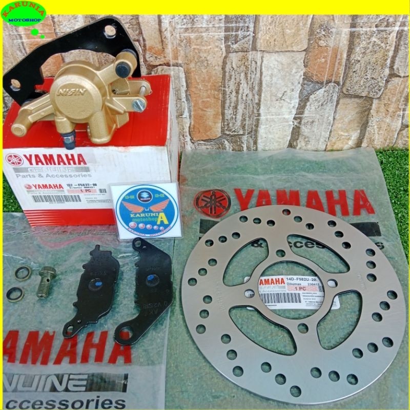 Kaliper Assy + Piringan Rem Cakram Yamaha Mio Smile Mio GT Mio J Xride Xeon Mio  Soul Kaliper Nissin