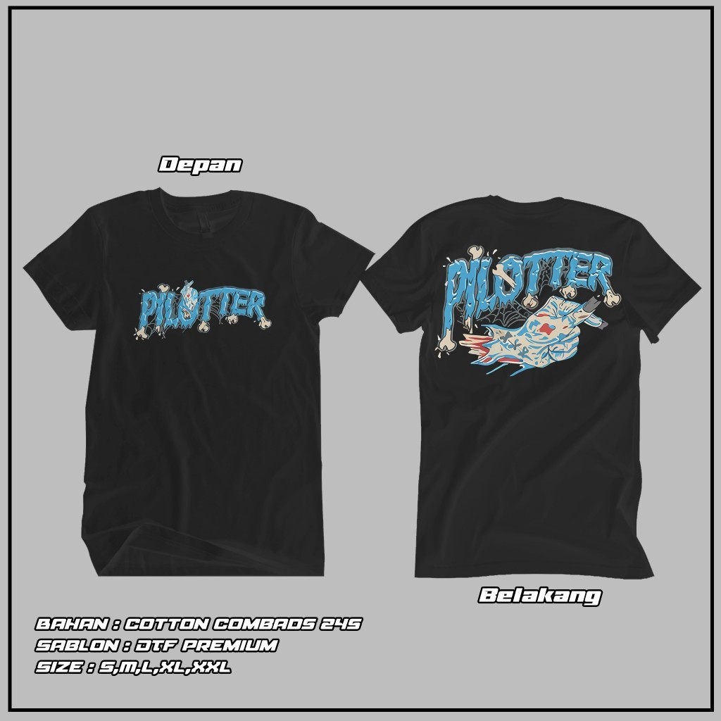 [Bisa COD] Kaos Pilotter Money Original Merchandise | Kaos Katun 24s Asli | Baju Kaos Viral Pilotter