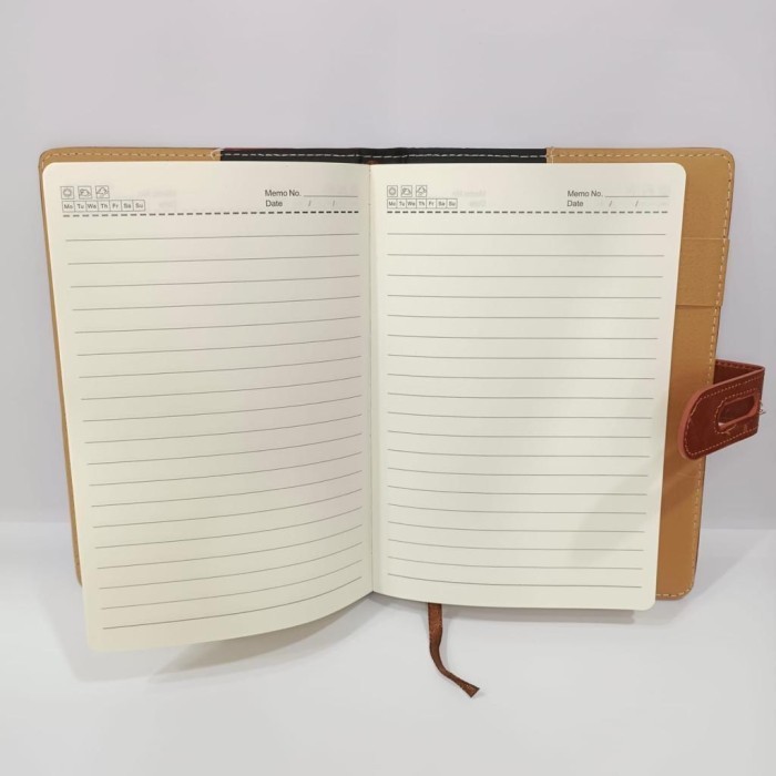 

Ag 12 agenda kulit , blocknote, notebook, memo agenda souvenir si - Hitam