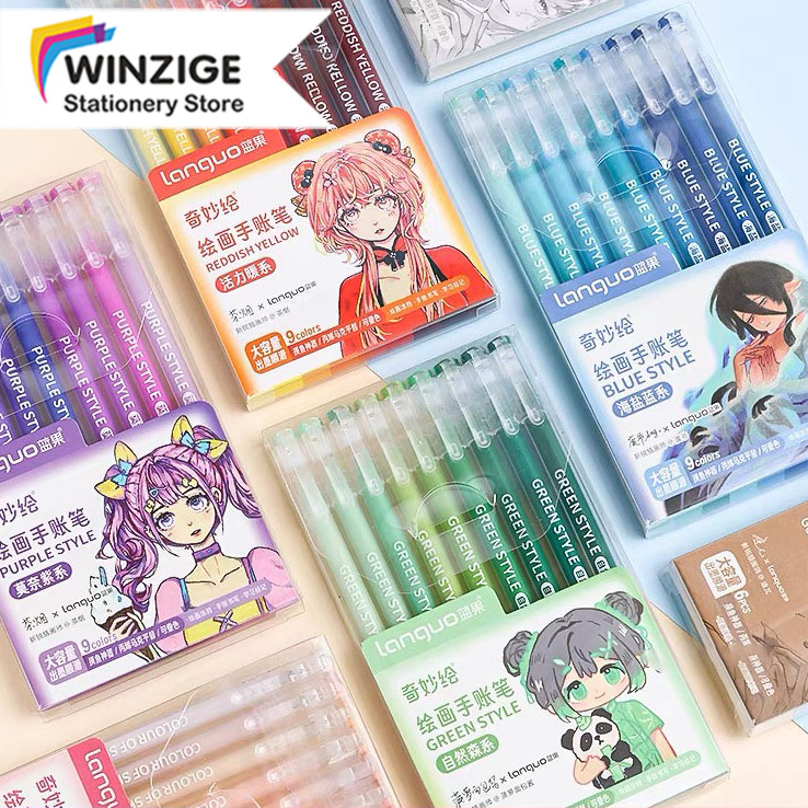 

WINZIGE Pulpen Warna Warni / Pulpen Gel warna / Acrylic Marker / Drawing Pen / Pulpen Aesthetic / Alat Tulis / Morandi Gel Pen Pena School Stationary