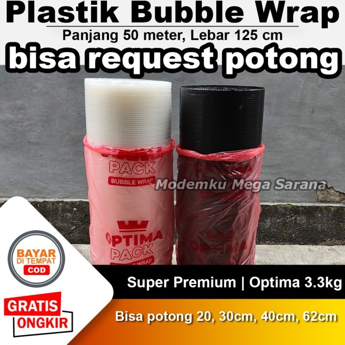 

Optima Super Premium 3.3kg Plastik Bubble Wrap 1 roll 50 meter - Lebar 125 cm Sleman Jogja Yogya Yogyakarta
