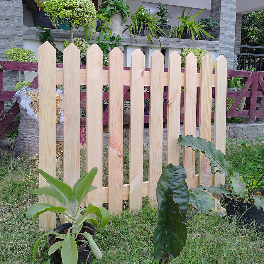 Wood House - Pagar Kayu Pembatas Jati Belanda/ Pagar Kayu Aesthetic/ Pagar Kayu Taman/ Pagar Rumah