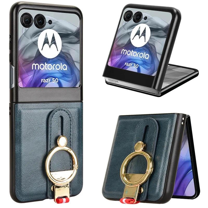 Phone Casing Case Untuk Motorola Moto Razr 50 Moto Razr 50s Razr 2024 Casing telepon Lanyard Kulit m
