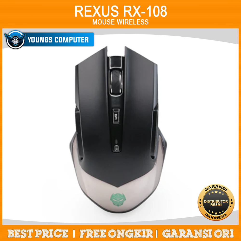 MOUSE REXUS RX-108 - MOUSE WIRELESS 6D 2400 DPI RECHARGEABLE