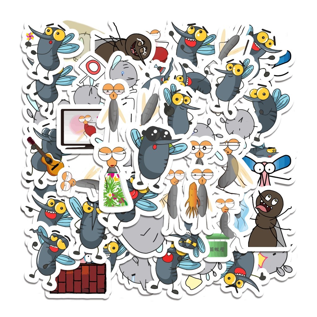 

COD 50 Pcs Stiker Nyamuk Lucu Anti Air Untuk Dekorasi Notebook Sepeda Skateboard Handphone