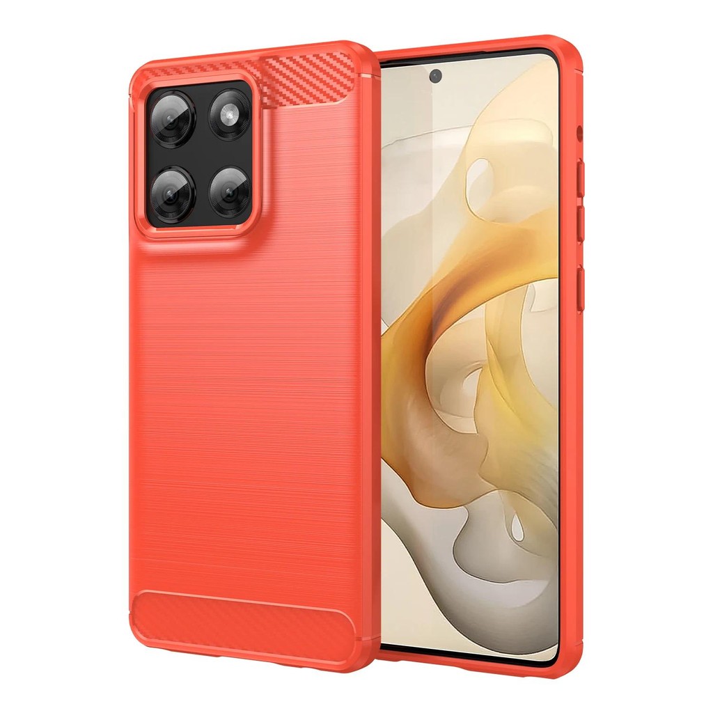 Casing HP Phone Moto Motorola G Stylus 2025 moto g stylus 2025 Casing TPU Tekstur Serat Karbon Silik