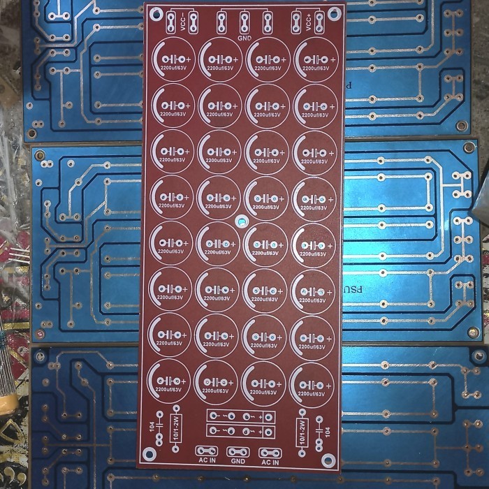 PCB PSU 32 ELCO SERI PARALEL elko power supply kapasitor bank pararel Fajar Fajar elektro 2