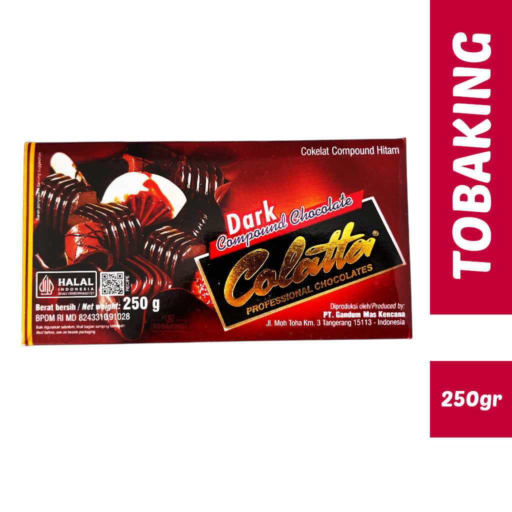 

COLATTA Dark Chocolate Compound 250 gr / Cokelat Batang / Dark Coklat Blok