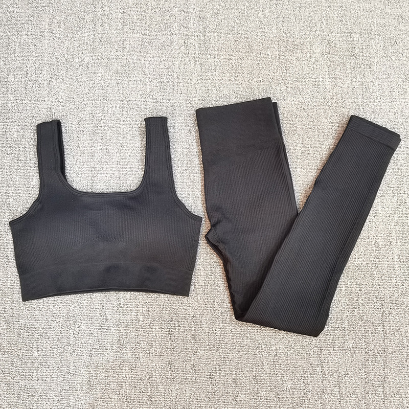 2Pcs Seamless Yoga Set Women Sports Set Fitness Suit Workout Bra+Gym Leggings Sportswear Active Wear