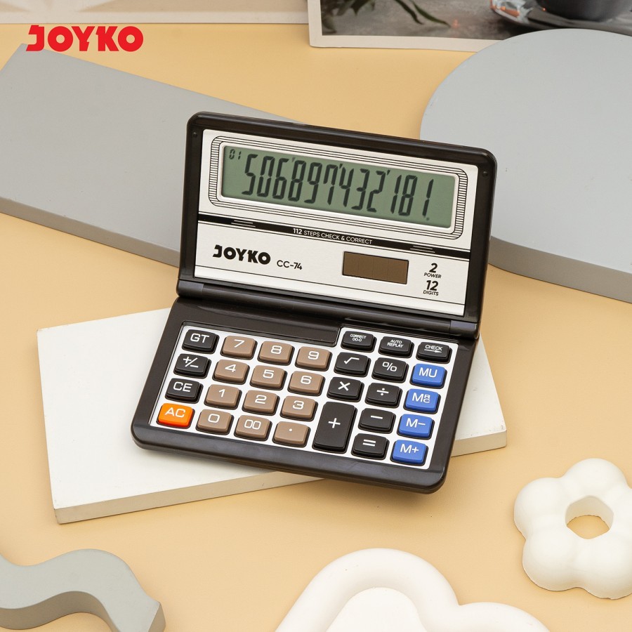 

Ag KALKULATOR CHECK & CORRECT JOYKO CC-74 - Calculator Lipat Saku CC74 BIG LCD