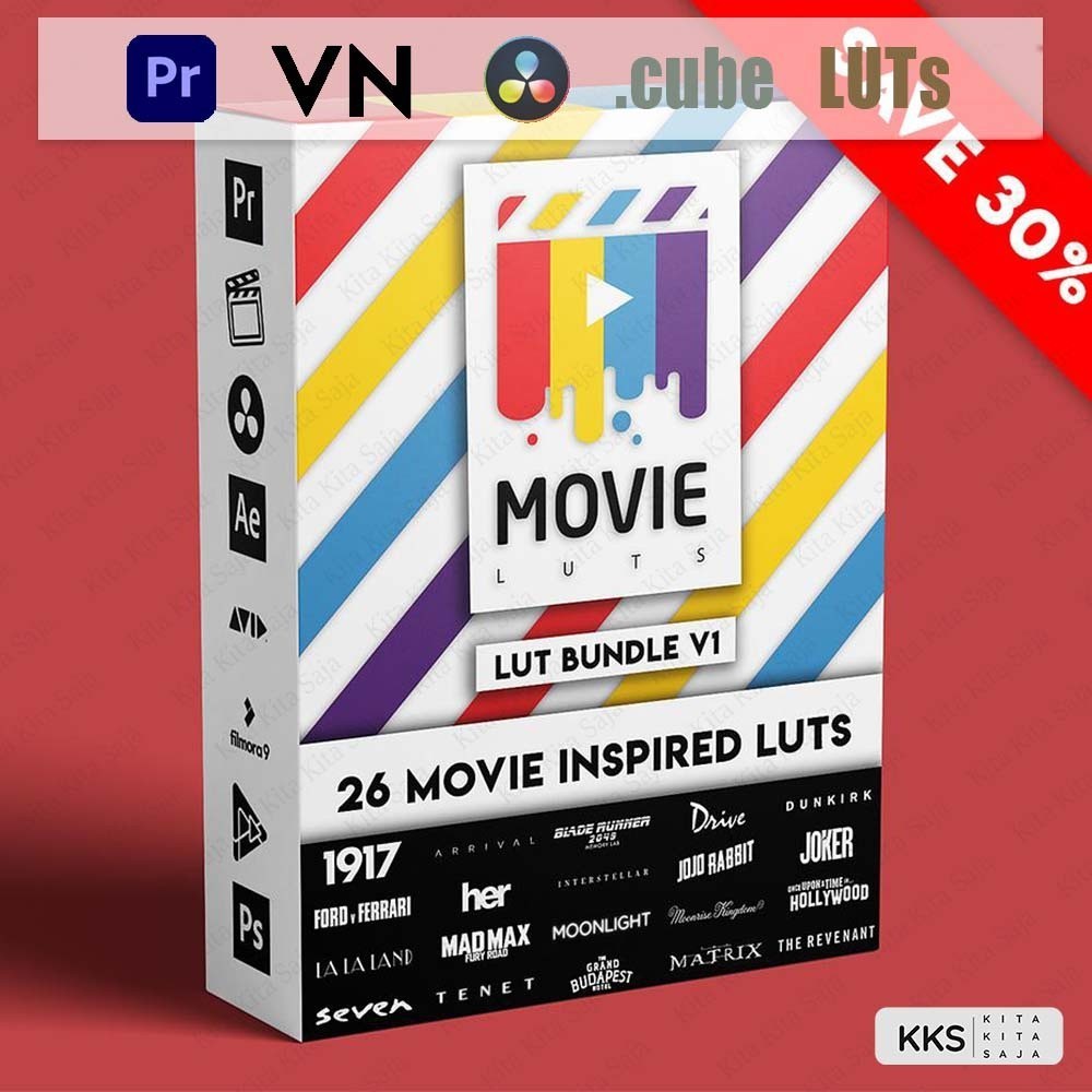 (BISA VN) Gumroad Movie LUTs Bundle V1 LUT LUTs VN Premiere Pro Davinci Android iOS PC