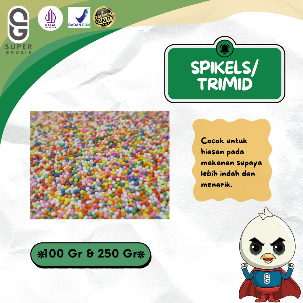 

trimid / spikels kemasan repack [100 gr / 250 gr]