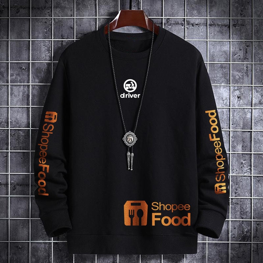 JAKET SWEATER DRIVER SHOPEE FOOD BAHAN KATUN COMBED TERBARU / JAKET SHOPEE SABLON FREE NAMA