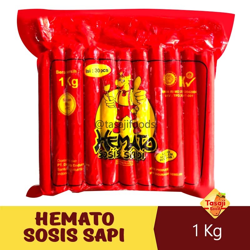 

Hemato Sosis Sapi Kupas 1 Kg isi 30 Pcs