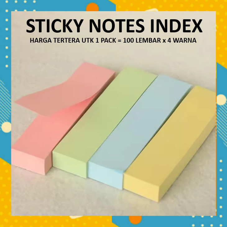 

Sticky Notes INDEX Memo Polos 4 Warna Lucu Pastel Persegi Panjang Kecil Pengingat Kantor Sekolah TG1354C2