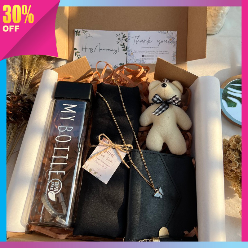 

Kado Pasangan Romantis Kreatif Unik Keren Murah / 7.7 Sale | Giftbox Black Wallet Series | Kado Ultah | Hampers Lebaran | hampers Idul fitri