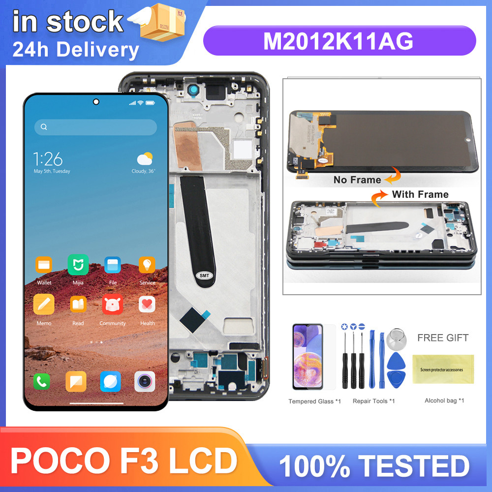 6.67'' AMOLED Screen for Xiaomi Poco F3 Lcd Display Touch Screen Digitizer Replacement for Poco F3 M