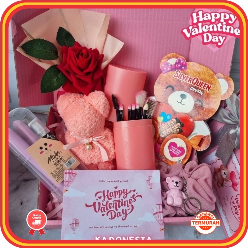 

Kado Valentine Romantis Unik Lucu Kreatif Besar / Kado Valentine Set Make Up / Hampers Cewek Romantis Set Catokan / Valentine Giftbox ( RIRI )