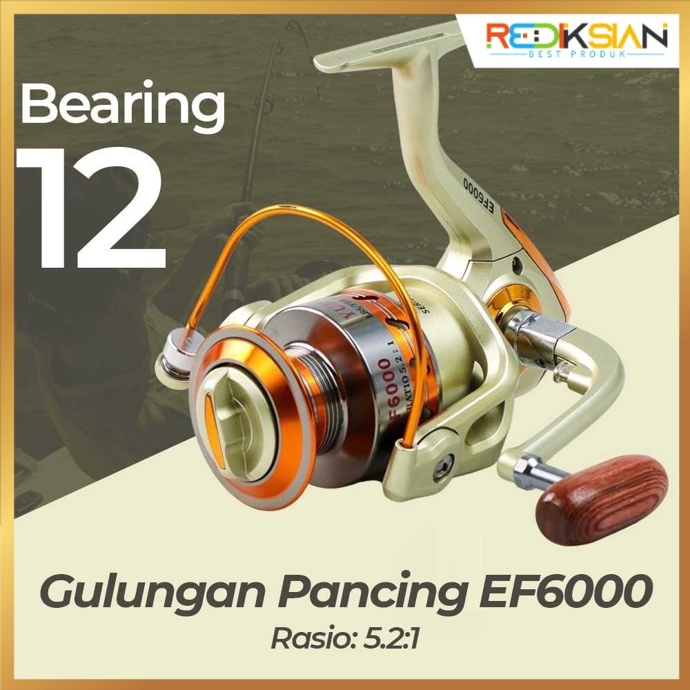 YUMOSHI REELSKING Reel Pancing Spinning 12 Ball Bearing - EF6000