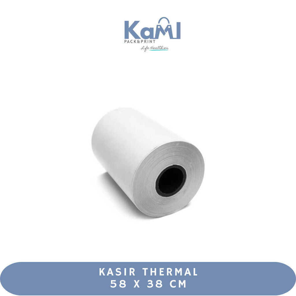 

Kertas Struk Kasir Thermal ukuran 58 mm X 38 mm | Kertas Termal