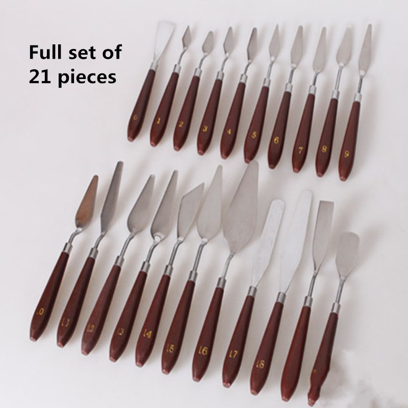 

High Quality 18 Pcs of Oil Painting Knifes Set Oil Painting Scraper Stainless Steel Palette Knife Painting Tools Art Supplies
