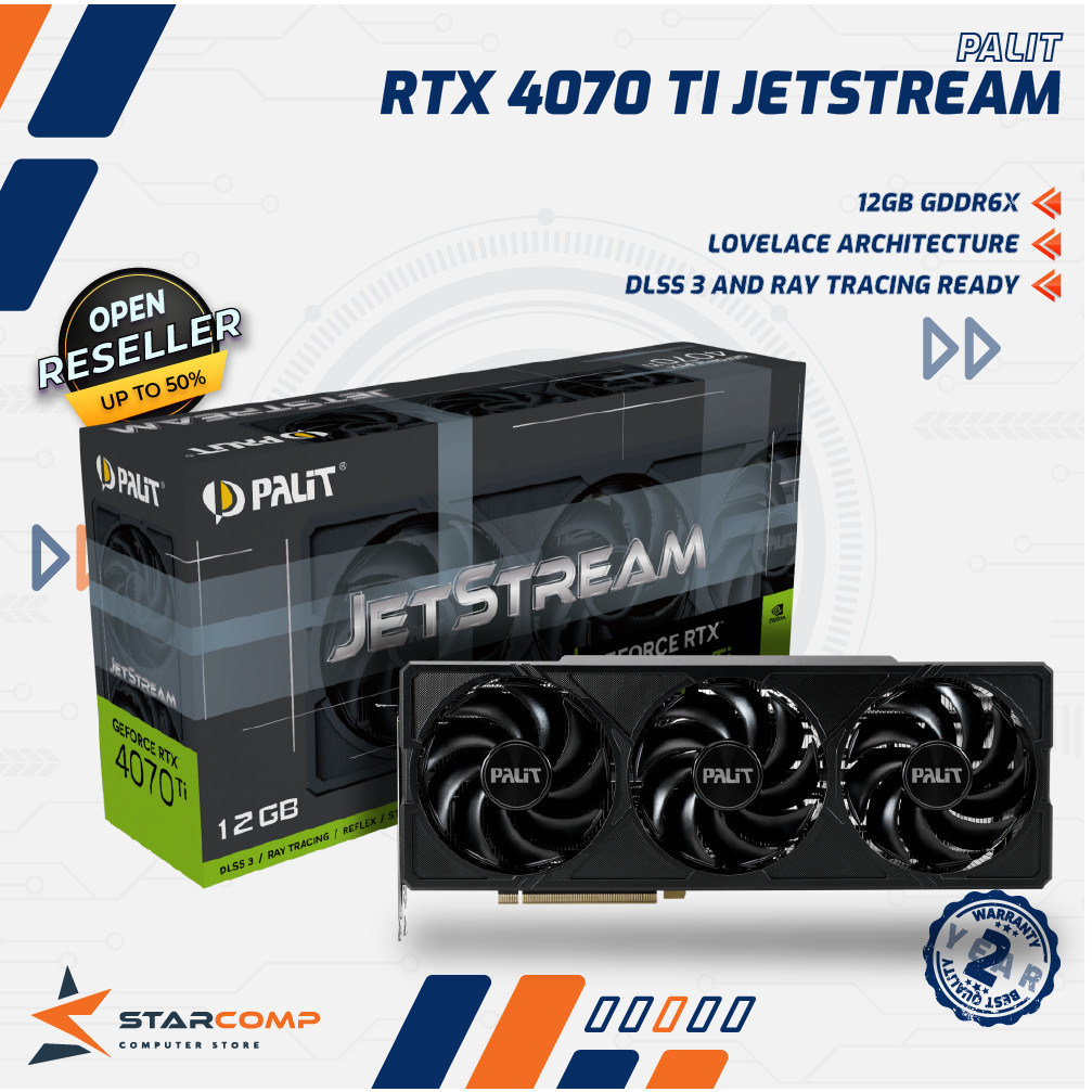 Palit GeForce RTX 4070 Ti JetStream 12GB GDDR6X VGA RTX4070Ti