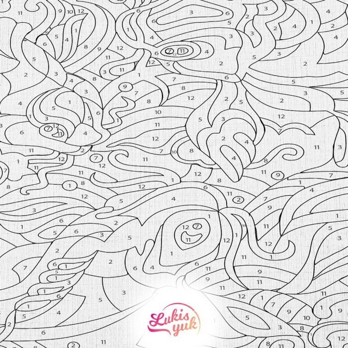 

Koi - Paint by Numbers Kit - Painting Kit - 35x25cm - by LukisYuk
