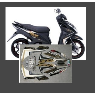 STRIPING XEON RC HITAM 2013 STIKER LIS STANDAR ORI YAMAHA POLET PLISIR