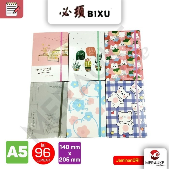 

Buku Catatan Bergaris / Ruled Notebook Diary Motif A5 BIXU 8825