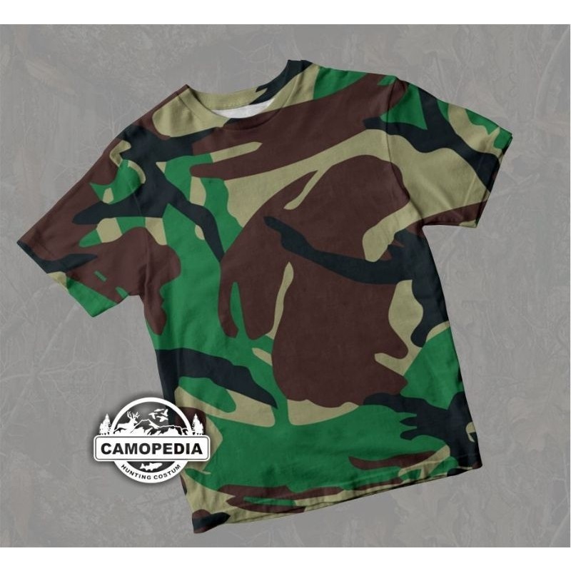 Kaos Kamuflase Loreng Tni / baju camo | baju berburu | motif tni