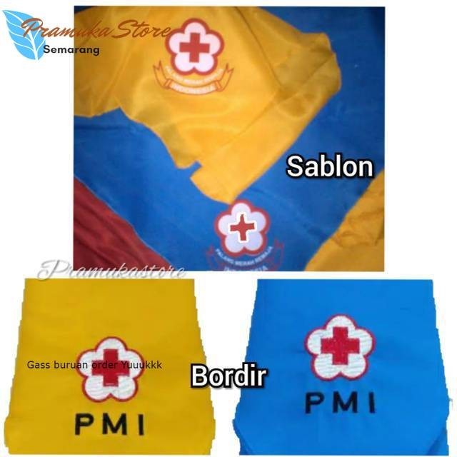 Ready Bijian syal pmr madya / syal PMR wira / syal pmi madya / slayer pmr / hasduk pmr / slayer pmi 