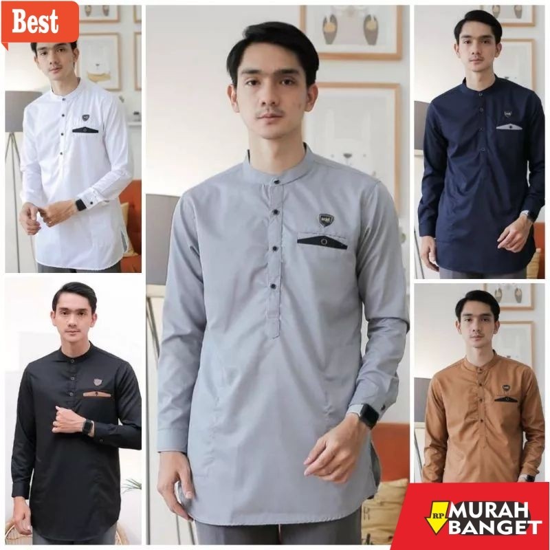 Baju muslim lengan panjang- Baju Koko Kurta Pakistan Lengan Panjang / Baju Muslim
