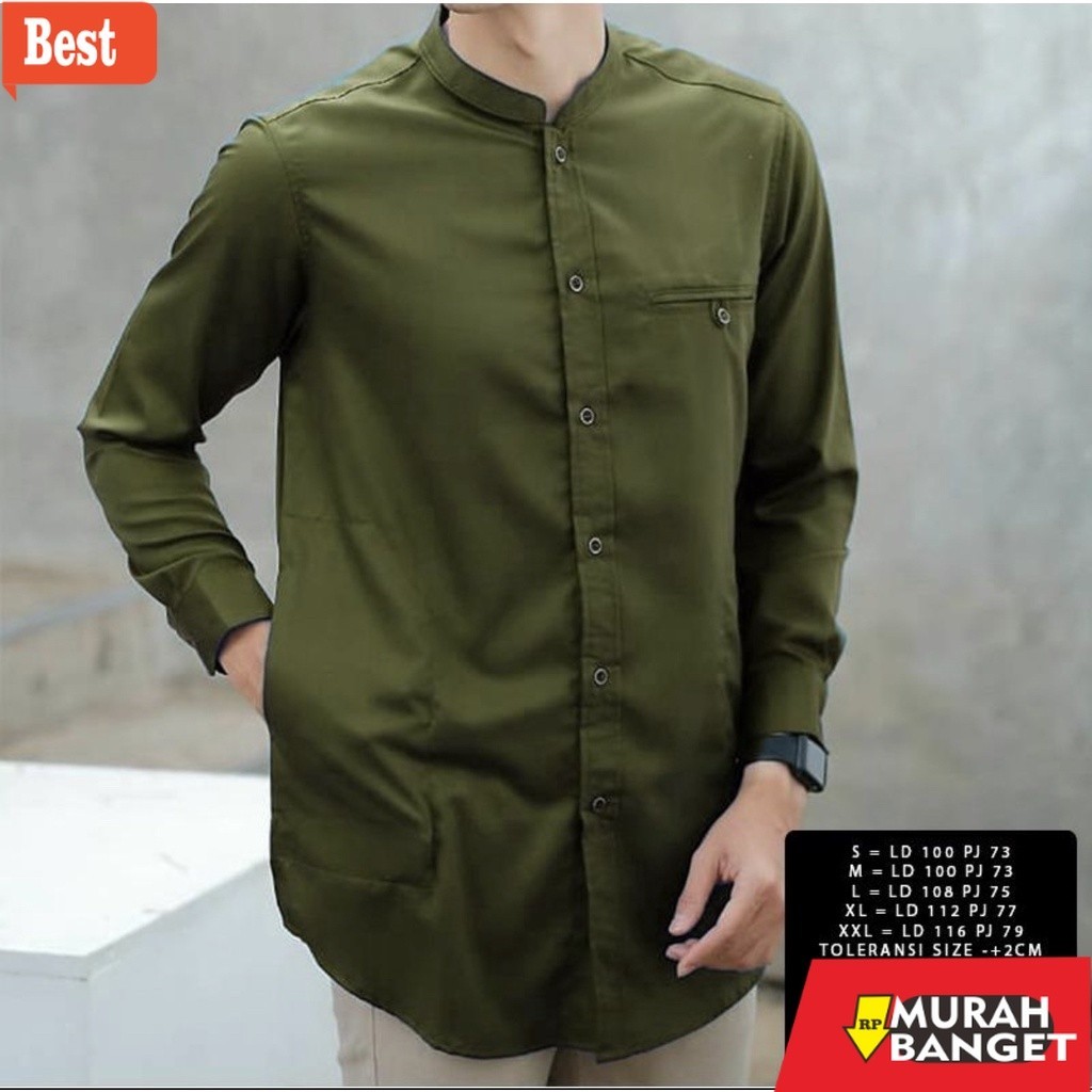 Baju muslim lengan panjang- Baju muslim koko pria lengan panjang  Arto terbaru