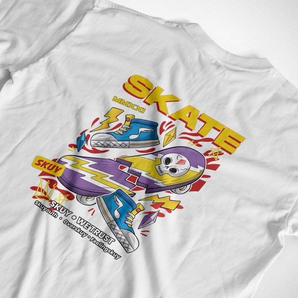 ￼Skuy Kaos Dewasa Putih Unisex | Skate Skuy SKY183