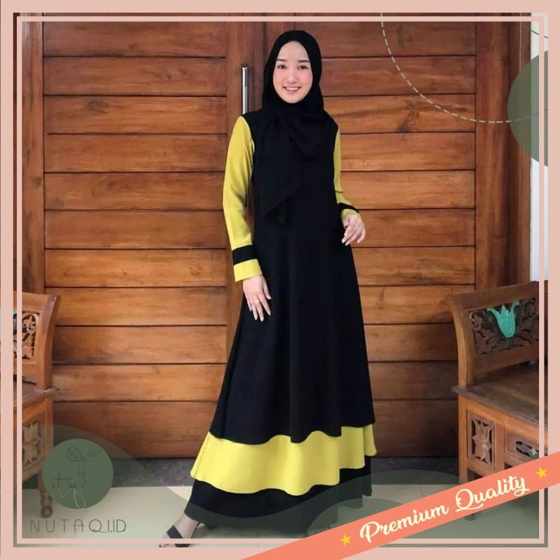 Gamis Kekinian Remaja Anak Dewasa Murah Keren / Maxi Dress Ziva Terbaru Bahan Wolfis Premium Quality
