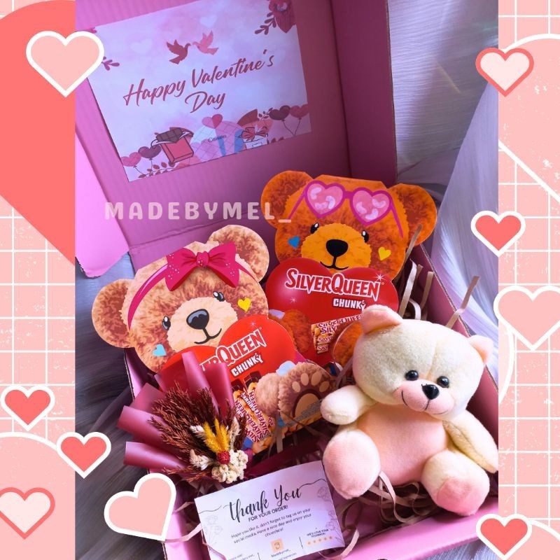 

Hampers valentine / coklat valentine / Silverqueen teddy bear / Silverqueen beruang / hampers coklat premium / hampers lebaran / kado coklat / hampers coklat / kado valentine / hampers / gift box / box hampers / coklat