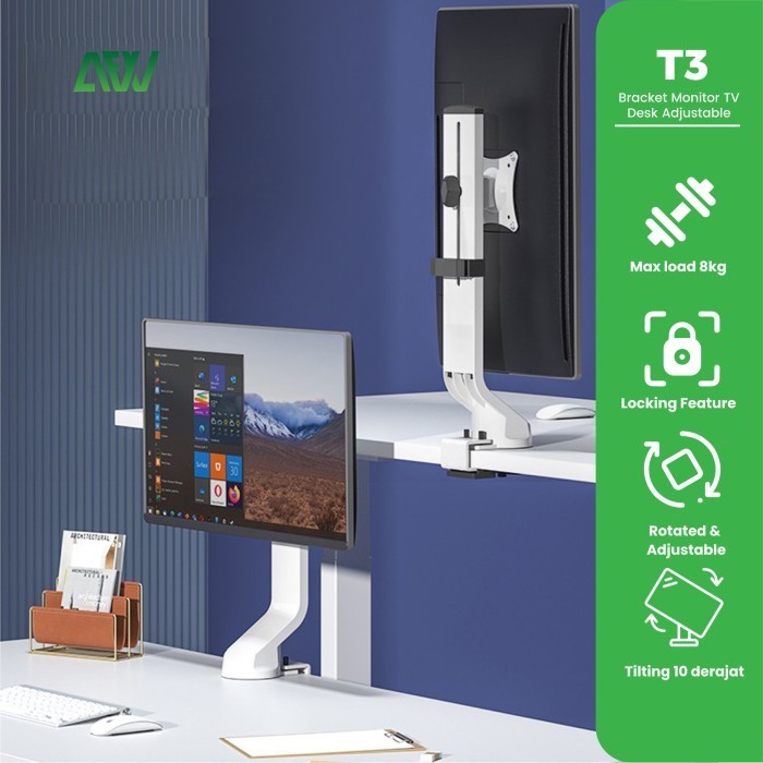 T3 Bracket Monitor TV Desk Adjustable monitor Arm Stand Braket Monitor