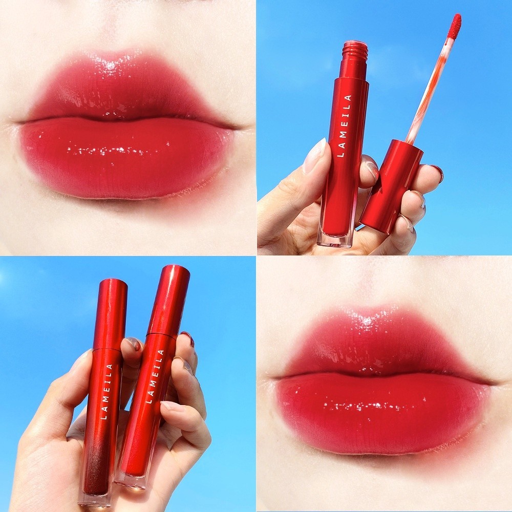 ( 6 Colour ) Lameila 2026 Lipstik Matte Special Red Edition Waterproof dan Tahan Lama