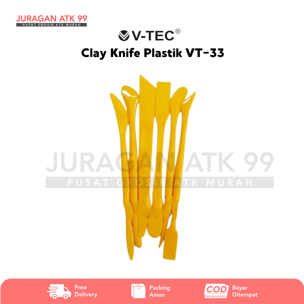 

Clay Knife Plastik Kuning Pisau Tanah Liat Ukir V-Tec VT-33/6