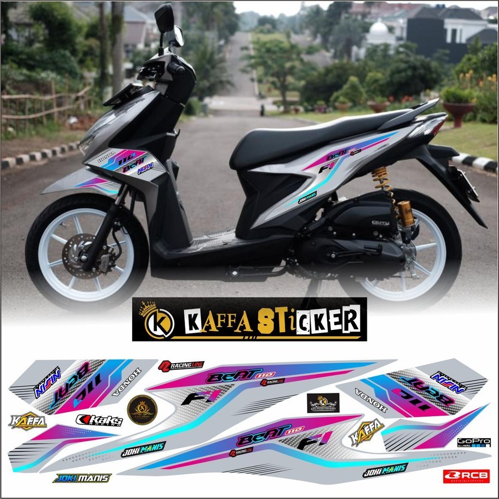 POLET LIS Sticker Striping beat fi/Beat deluxe,cbs beat stret 2020,2021 sticker polet silver STIKER