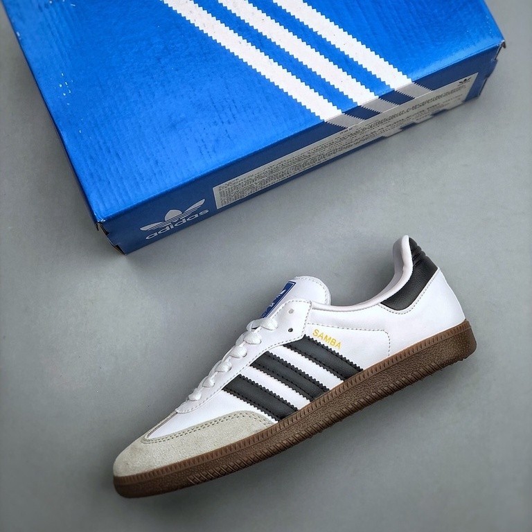 SEPATU ADIDAS SAMBA CLASSICS WHITE GUM ORIGINAL BNIB FULL TAG BARCODE