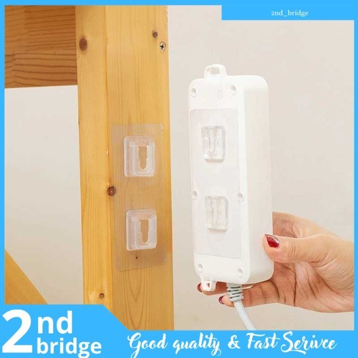 

TRANSPARENT DOUBLE-SIDED ADHESIVE WALL HOOKS 2B