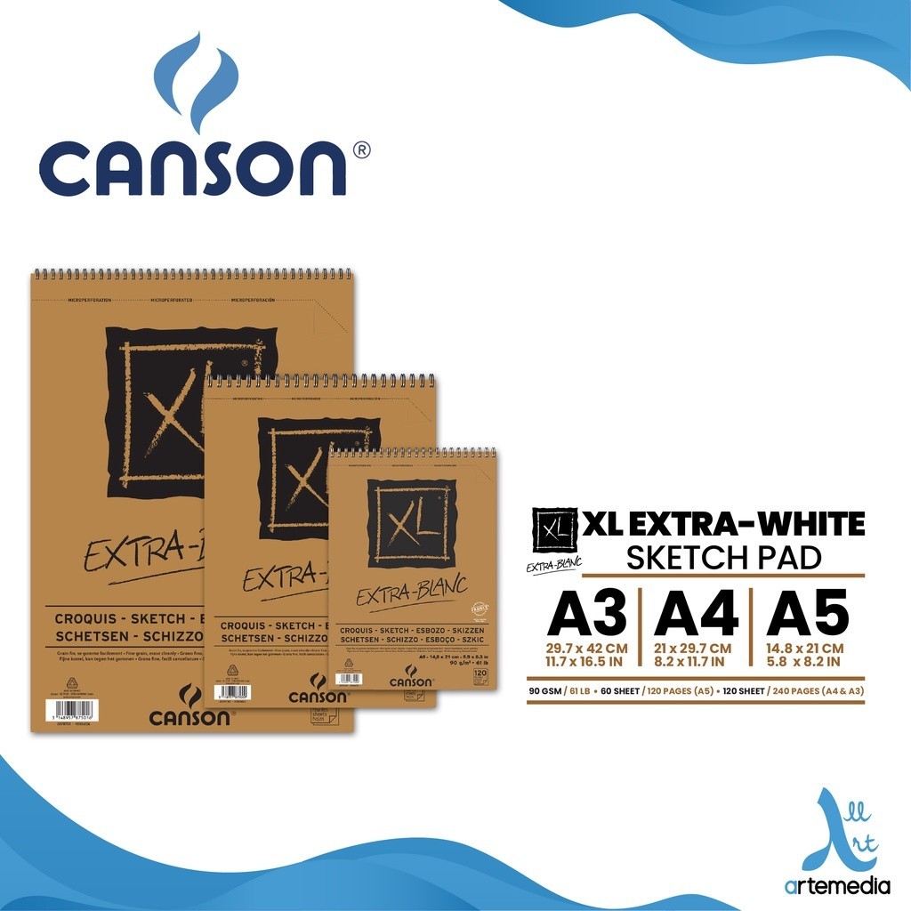 

Canson XL Extra White Paper Sketchbook Wirebound Buku Sketsa