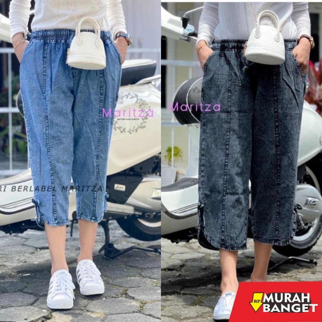 Celana Denim Wanita Terbaru- TITA PANTS #2 / TITA PANTS 7/9 PITA (CELANA BAGGY JEANS SNOW) BY MARITZ