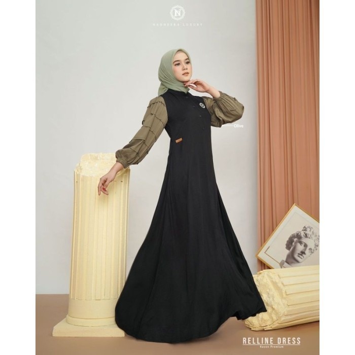 PROMO Terbaru|| Rellie Dress Gamis Nadheera Luxury