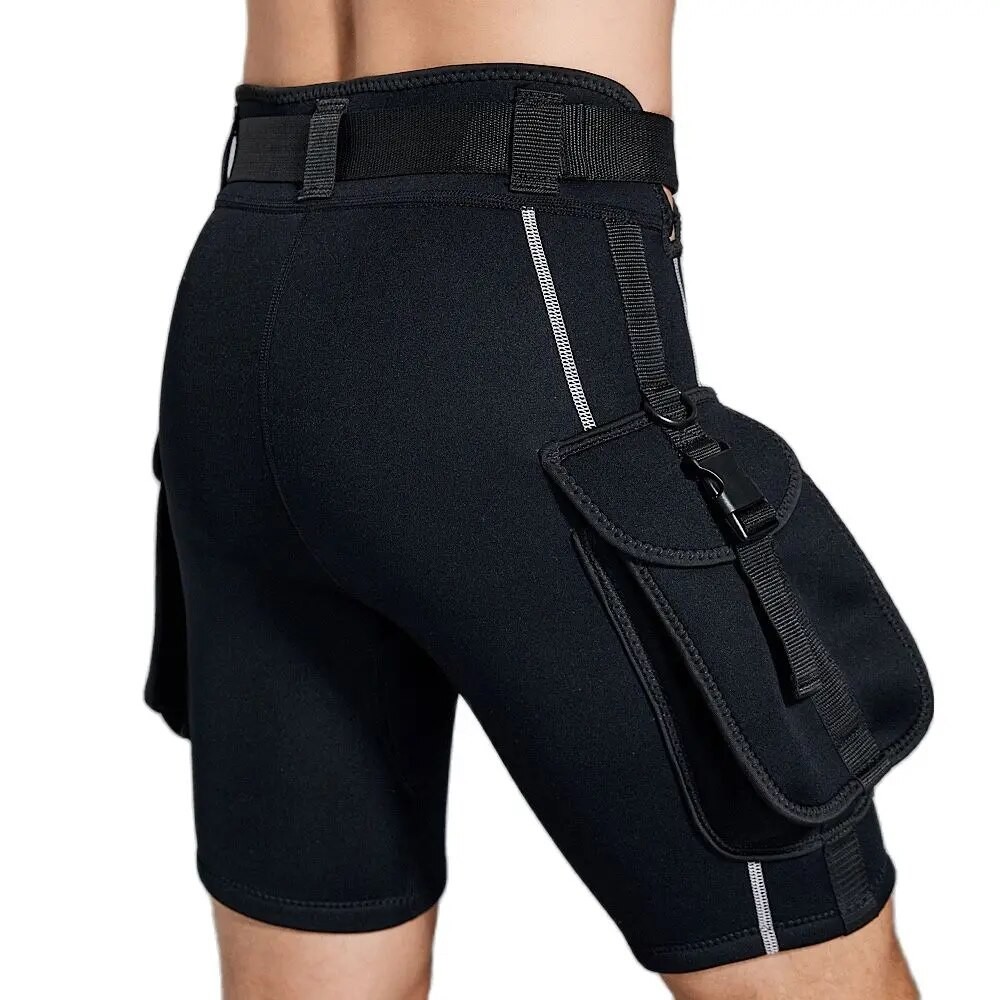 Celana Pendek Scuba Diving Baru dengan Saku 2Mm Neoprene Tech Celana Pendek Wetsuit Spearfishing Cel