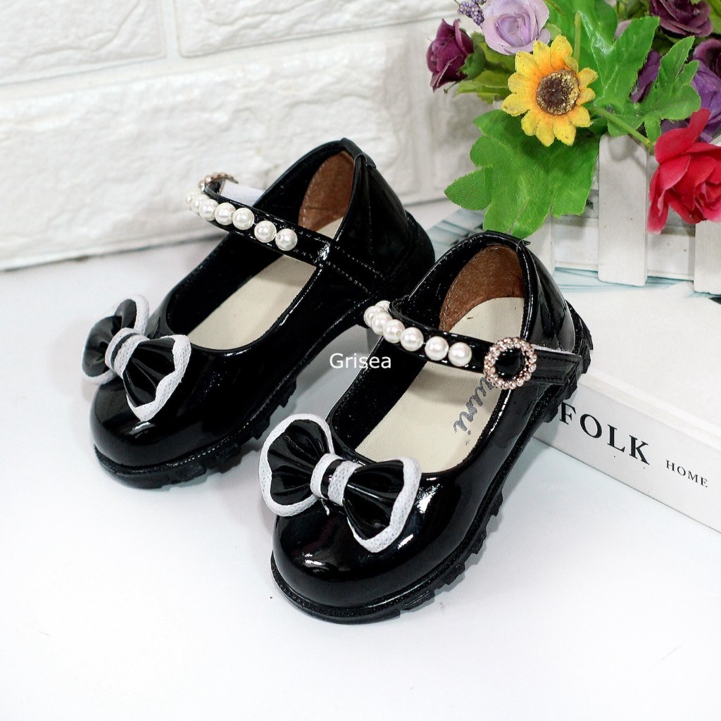 ❣️Promo❣️ Sepatu Anak Perempuan Cantik Flatshoes Lucu Model Pita Mutiara / Sepatu Baby Shoes Anak Um